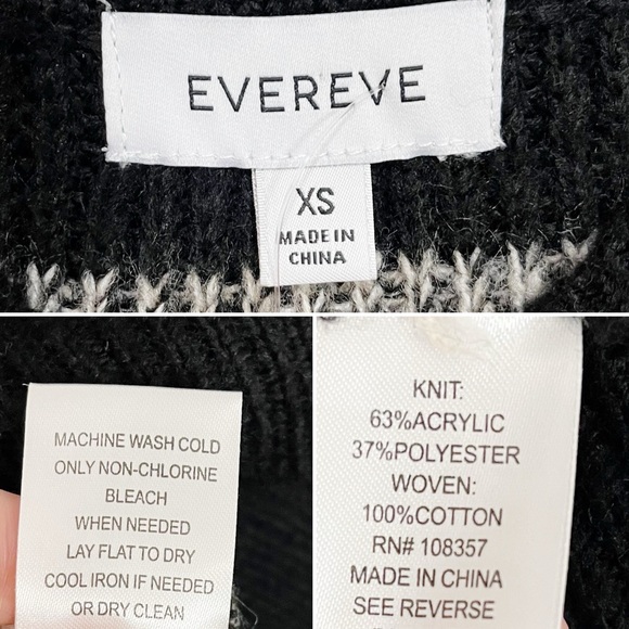 BOGO! Evereve Lucy Two-Fer Sweater Vest Puff Sleeve Blouse Size XS - Picture 9 of 10